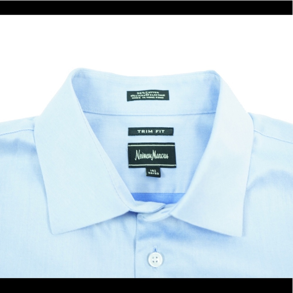 Men's Neiman Marcus Blue Dress Shirt, Button Down